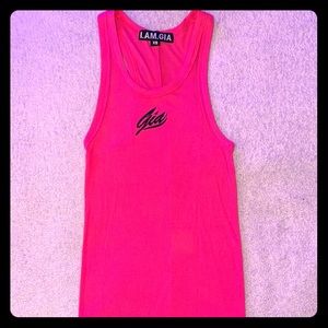 Pink I.AM.GIA. tank top. Size: XS